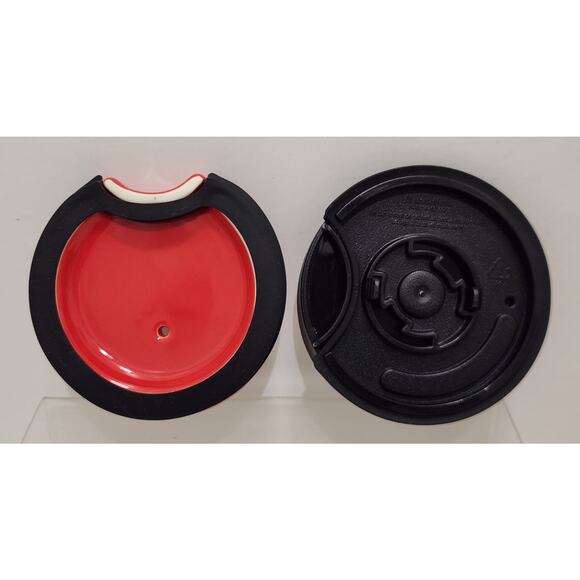 Starbucks Quilted Red Gold & Black Red Ceramic Tumblers Set Of 2 - Picture 11 of 12